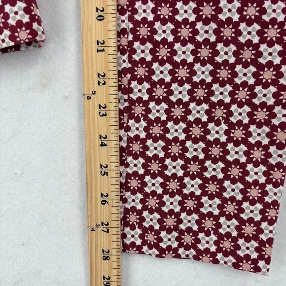 Ann Taylor Loft Julie Skinny Ankle Pant Size 8 Red Gray Print High Rise Stretch - Picture 12 of 14